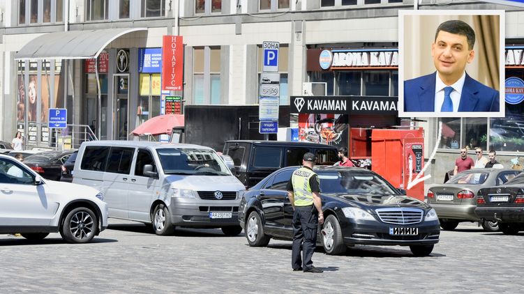 Кортеж Гройсмана едет по улице Физкультуры, фото: Изым Каумбаев, 