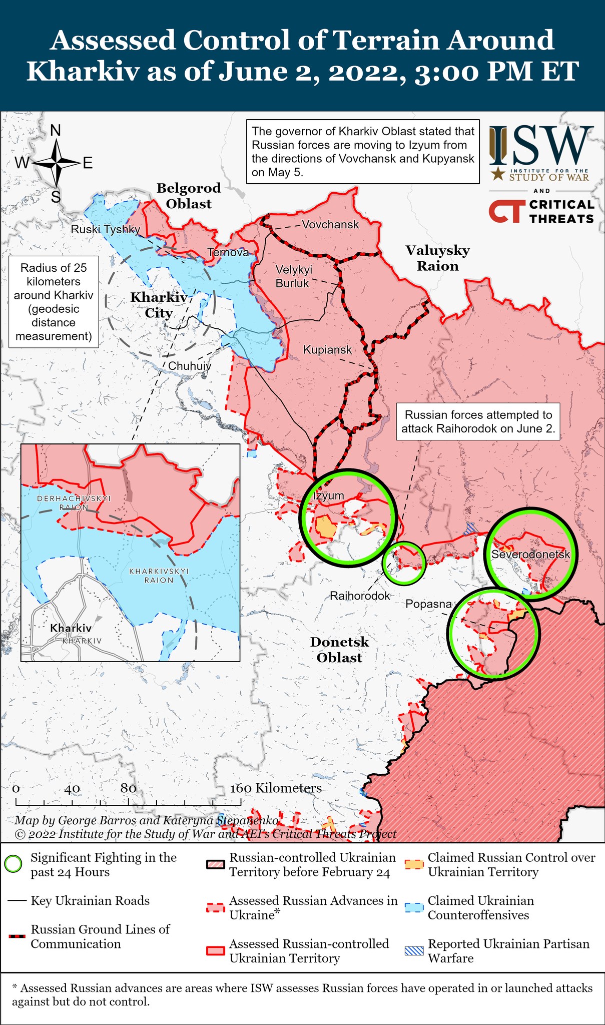 Карта боевых действий в Украине