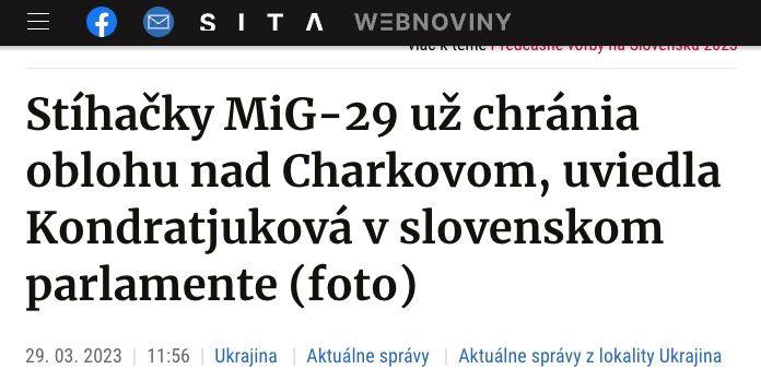 винищувача МіГ-29 виконують своє завдання