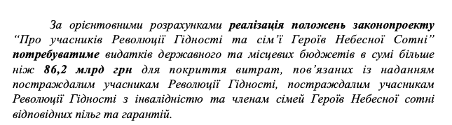 законопроект про льготы для участников майдана