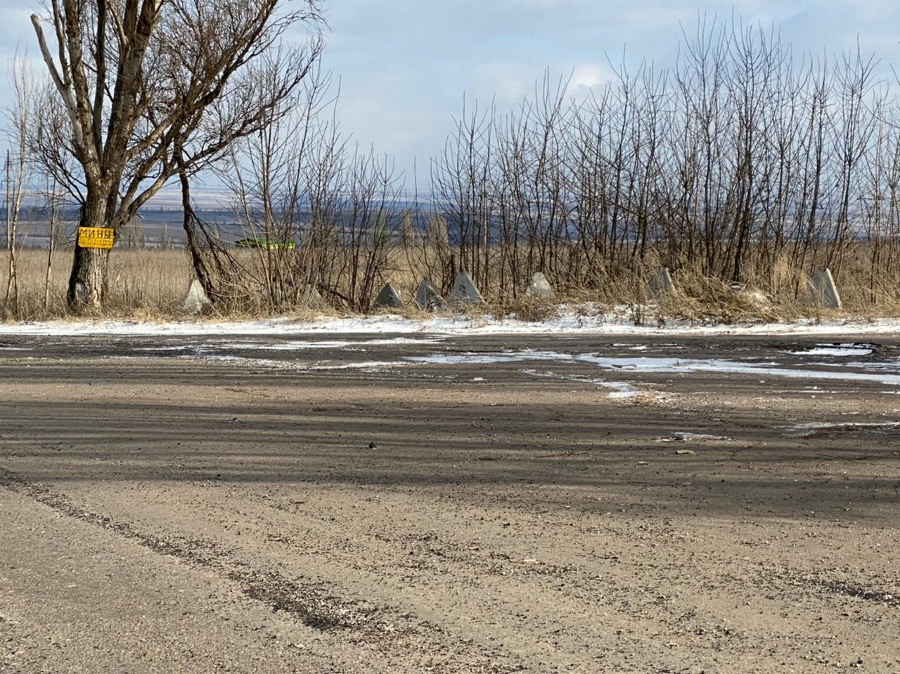 Место подрыв военных на Донбассе. Фото: ОГПУ