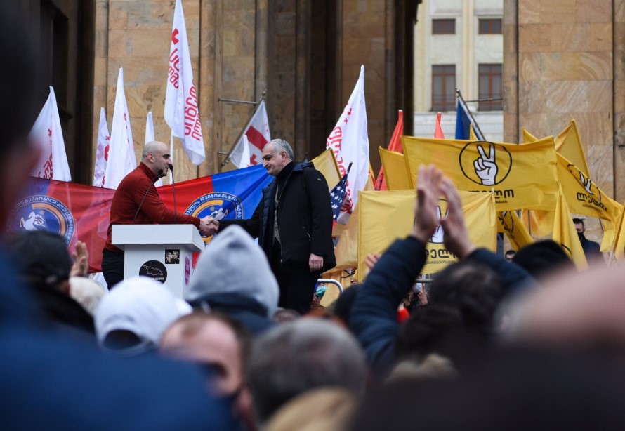 Митинги в Грузии. Фото: Твиттер