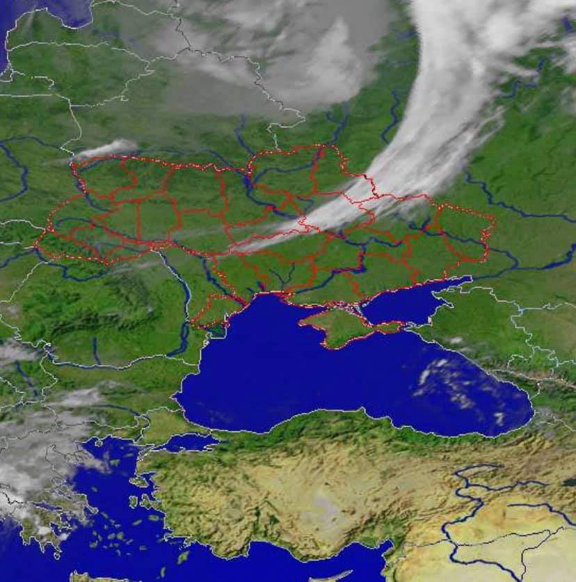 Атмосферный фронт над Украиной
