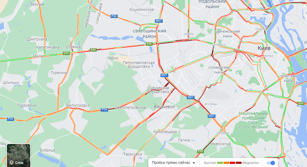 Пробки утром 21 декабря в Киеве. Где затруднено движение, как проехать